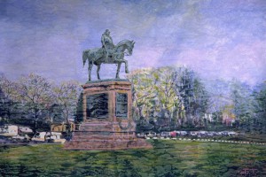 Horse statue in Milan